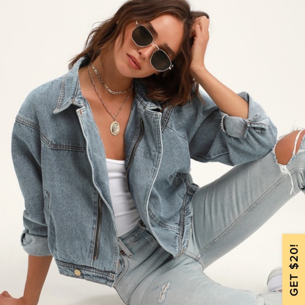 PYT Light Wash Denim Jacket- Sage the Label